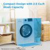 Midea MLH25N7BWW Compact Front-Load Machine, 24″ Energy & Space-Saving Washer, Steam Care and Cold Wash Stackable Laundry, for Family Daily use, 2.5 Cu.ft, White