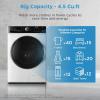 Midea MLH45N1AWW Full-Automatic Washing Machine, Front Load Washer, Vibration Control, Pre-Soak, Speed Wash, 10 Cycles, ENERGY STAR Certified, 4.5 Cu.Ft. White