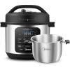 Midea 10-in-1 Electric Pressure Cooker with Slow Cooker, Steamer, Saute, Sous Vide, and Bake Modes, Stovetop & Oven Safe Stainless Steel Pot, 6 Quarts