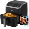 Midea Air Fryer 5.5 Quart with See-Thru Window, Rapid Air Technology, 9 Preset Menus for Quick and Easy Meals,1 Minute Button and Favorite Function, 90% less oil(Black)