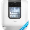 Midea MDC17P4CWW Portable Countertop Mini 1.32Gal Built-in Water Tank, Baby Care, No Hookup Needed, 360° Dual Spray,High-Temp wash, Dishwasher for Apartments& RVs, White, Whole(Auto Door Open)