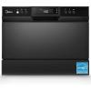 Midea MDC22P2ASS Countertop Dishwasher, 6 Place Settings & 6+2 Washing Cycles Portable Dishwashers, Energy Star Dish Washer for Dorm, RV & Apartment, Silver(Black)
