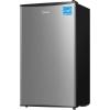 Midea MERM33S1AST Mini Fridge, 3.3 Cu.ft Compact Fridge with Internal Light, Adjustable Thermostat, Reversible Door, Low Noise for Dorm, Office, Bedroom, Stainless Steel(Silver)