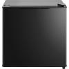 Midea MERM33S1AST Mini Fridge, 3.3 Cu.ft Compact Fridge with Internal Light, Adjustable Thermostat, Reversible Door, Low Noise for Dorm, Office, Bedroom, Stainless Steel(Black)
