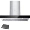 Midea MVP30W6AST Ducted Pyramid Range 450 CFM Stainless Steel Wall Mount Vent Hood with 3 Speed Exhaust Fan, 5-Layer Aluminum Permanent Filters, Two LED Lights, Convertible to Ductless, 30 inches(T Shape Stove Hood)