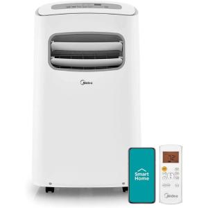 Midea 10,000 BTU ASHRAE (5,800 BTU SACC) Portable Air Conditioner, Cools up to 200 Sq. Ft., with Dehumidifier & Fan mode, Control with Remote, Amazon Alexa & Google Assistant, Easy-to-use and Install