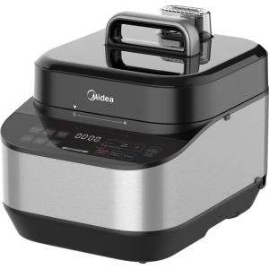 Midea 12-in-1 Electric Pressure Cooker, 8 Quarts, 12 Presets, Multi-Functional Programmable Slow Cooker, Rice Cooker, Steamer, Sauté Pan, Yogurt Maker, and More, Stainless Steel(Inclined Panel)