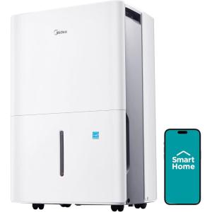 Midea 1,500 Sq. Ft. Energy Star Certified Dehumidifier With Reusable Air Filter 22 Pint – Ideal For Basements, Large & Medium Sized Rooms, And Bathrooms (White)(1 500 Sq. Ft. – WiFi)