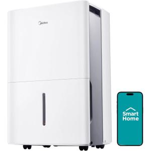 Midea 1,500 Sq. Ft. Energy Star Certified Dehumidifier With Reusable Air Filter 22 Pint – Ideal For Basements, Large & Medium Sized Rooms, And Bathrooms (White)(3 000 Sq. Ft. – WiFi)