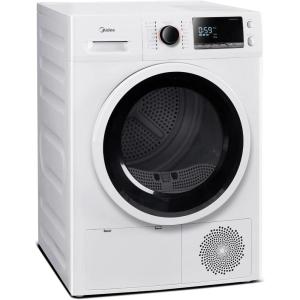 Midea MLE25H7BWW Heat Pump, Ventless Front Load Dryer Stackable Washing Machine, Energy Efficient and Space Saving, 4.4 Cu.ft, White