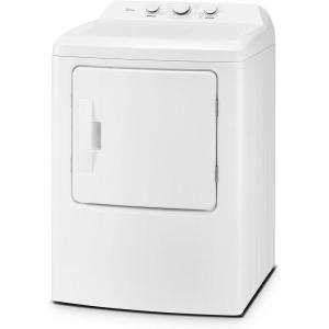Midea MLTE37N1BWW Gas Dryer, Sensor Dry, Wrinkle Care, Air Fluff, Easy-Using Control Panel, 12 Total Cycles, 6.7 Cu.ft, White(Electric)