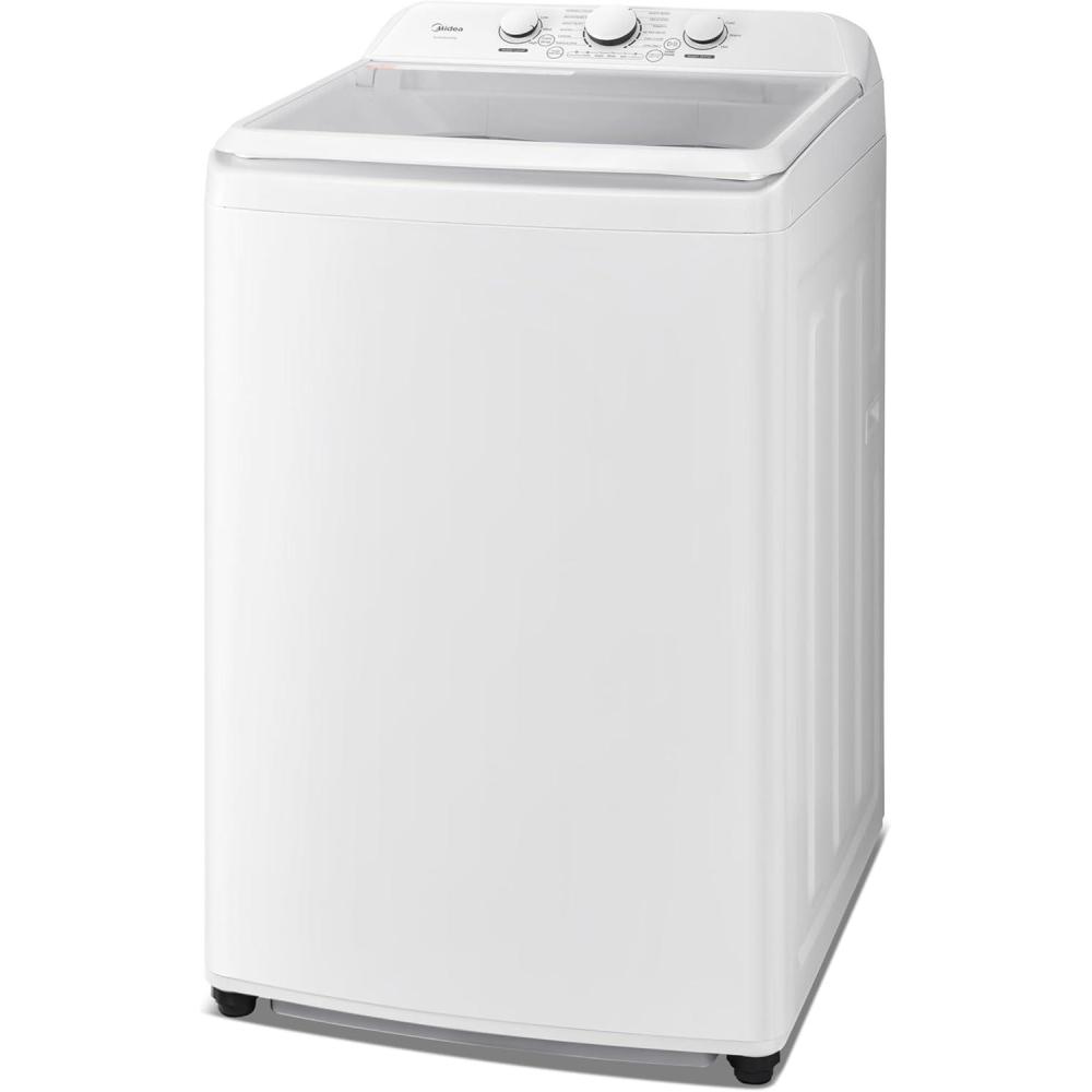image:imageMidea MLTW37A1BWW Agitator Machine Auto Top Load Sensing Washer 12 Washing Cycles Dial Control Panel 37 Cuft White37 Cuft