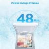 Midea MERC04C4BAWW Chest Freezer, 3.5 Cubic Feet Freezer With Removable Basket, Interior LED Light, Adjustable Temperature, For Kitchen Apartment Office, White(3.5 Cubic Feet (Convertible))