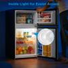 Midea WHD-113FSL 3.1 Cu Ft Compact Fridge with Freezer, Energy Star Certified Mini Fridge with Interior Light, Adjustable Shelves, Perfect for Office, Dorm, Bedroom, Silver(Silver)